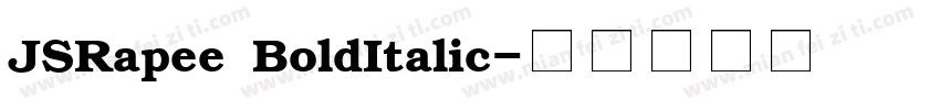 JSRapee BoldItalic字体转换